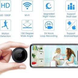 OSHSIZ Mini Wireless 1080P HD Live View Camera Wifi Built-in Battery Night Vision Security Camera-4