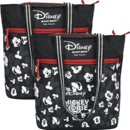 Polyester Mickey Mouse Print|GroceryBag With Front Pocket& Handle|Packof2|Black Pack of 2 Grocery Bags-18