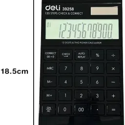 deli W39258 12d Calculator Big Size 3 Years Warranty with Steps Check and Correct Desktop Calculator Basic Calculator image 3