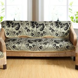 Jacquard, Polycotton Floral 3+2 Seater Sofa Cover-image-76