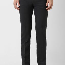 peter england Men Slim Fit Black Polyester Trousers-picture-19