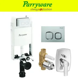 Half Frame Concealed Cistern, with divater body upper crust set of 1 pic 319 Dual Flush Tank-25
