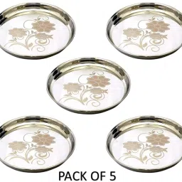 Laser Print, Flower-Design, Dinner Plate Set ( 26 cm) Dinner Plate-image-93