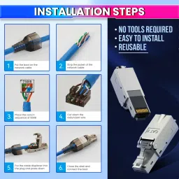 amiciTools RJ45 CAT7 Reusable Ethernet Termination Plug, Compatible with 22-23AWG (Pack 2) Lan Adapter image 4