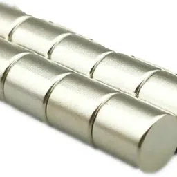 10 Pieces of 6mm x 6mm Neodymium Magnets - N52 Disc / Cylindrical magnets - Rare Earth Fridge, Office, Science projects Magnet Pack of 10 (Silver) Multipurpose Office Magnets Pack of 10-image-10