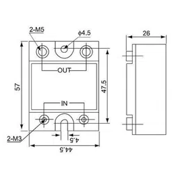DC To AC SSR-60DA Solid State Relay Module 3-32 VDC /24-380VAC 60A image 3