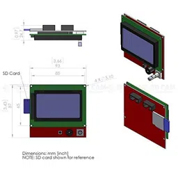 3D printer 128x64 Smart LCD controller for ramps 1.4 image 2