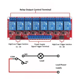 8 Channel Relay Module 12V High and Low Level Trigger Relay Module image 2