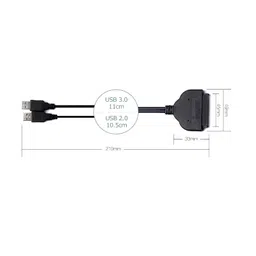 SATA3.0 to 2 in Series USB 3.0 External Hard Disk Data Cable image 3