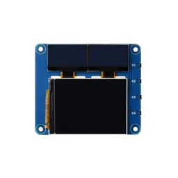 Waveshare Raspberry Pi OLED/LCD HAT, Onboard 2inch IPS LCD Main Screen and Dual 0.96inch Blue OLED Secondary Screens image 2