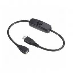 Micro USB Male to Female Power Cord Cable with Switch for Raspberry Pi 3 image 1