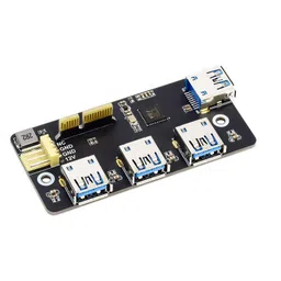 Waveshare PCIe TO USB 3.2 Gen1 Adapter for Raspberry Pi Compute Module 4 IO Board, 4x HS USB image 2