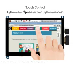Waveshare 5inch 800×480, HDMI Capacitive Touch Screen LCD (H) Display Slimmed-down Version V4 image 4
