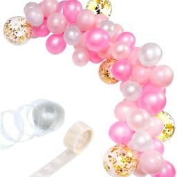 Solid Pink Balloons Garland Kit Happy Birthday Balloon Decoration Girls, Women, Wife Balloon-image-91