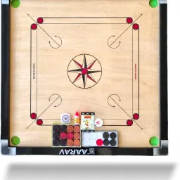 For Adults Full Size 32 Inches with 2 Set Coins Premium Product 3.17 cm Carrom Board-65