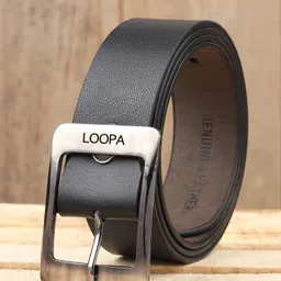 loopa Men Casual Black Genuine Leather Belt-picture-35