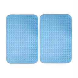 HOKIPO Blue 2 Pieces 3000 GSM Anti-Slip Bath Rugs-picture-4