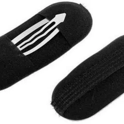 Black Sponge Bump Up Hair Clip Volume (Bun Clips) Puff Maker Pack of 2 Hair Accessory Set-5