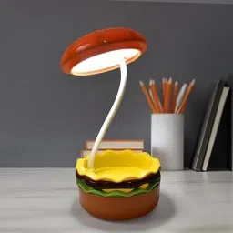 Burger Shape LED Flexible Gooseneck Desk Lamp Rechargeable & Mini Storage Space Study Lamp-41