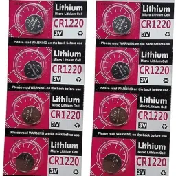 Cr1220 Coin Type 3V Micro Lithium Cell Pack of 10 Pcs Battery-48