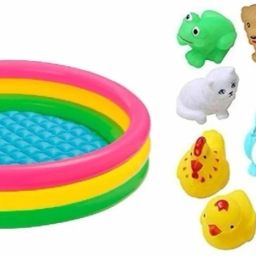 Chu chu multicolour bath tube 2 feet 12 piss set chu chu toys Rattle-6