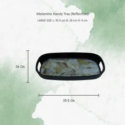 100% Pure Melamine Large handy Serving Tray, REFLECTION Theme for Home & Kitchen Tray Serving Set-26