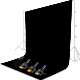 Hiffin ® 8 x 12 FT Black LEKERA Backdrop Photo Light Studio Photography 3 Clips Black Reflector Umbrella-43