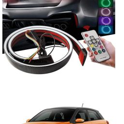 Carbon Fibre LED Rear Spoiler with Remote Control for Car Trunk Universal Exterior Car LED Tail Light Strip fit for Roof, Wing, Brake Light, Turn Signal Light Spoiler Lip Kit m18 Car Fancy Lights-image-81