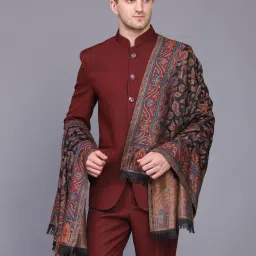 GREEN AGRITECH Polyester Wool Blend Woven Men Shawl-image-68