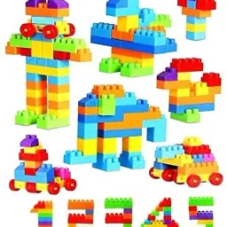 hrk Blocks Smart Activity Fun and Learning Train Blocks for Kids 100PCS image 2