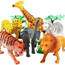 12 Pieces Wild Animals(Medium Size) -Learning and Educational Toy+Made of Rubber-4