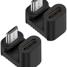 TECPHILE Pack of 2 U-shaped Type-C to Micro Adapter Converter USB Adapter-image-17
