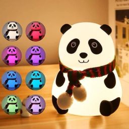 Panda Night Lamp - Portable Silicone Night Light with 7-Color Changing Glow_M281 Night Lamp-29