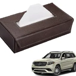 Car Tissue Box Paper Tissue Holder Brown with 200 Sheets(100 Pulls) For Mercedes Benz GLS-Class Vehicle Tissue Dispenser-image-38