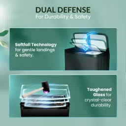 haier 11 kg Toughened Glass with Digital Kingfisher Print, Anti Bacterial Vortex Pulsator, 1300 RPM, Spray Function, Wash Programs, Magic Filter, Rat Mesh Semi Automatic Top Load Black image 5