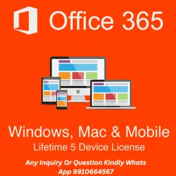 MICROSOFT Office 365 Enterprises Plan Lifetime 1 User 5 Devices Windows/Mac/ Andriod/ Tablet/ Ipad (100 Gb Cloud) image 2