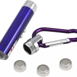 GLARIXA Mini Flashlight 3 In 1 LED Laser Light Laser Pointer Flash Light Torch Keychain image 3