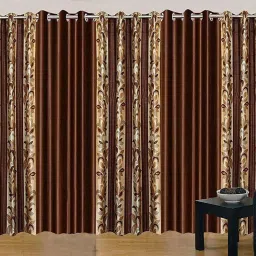 275 cm (9 ft) Polyester Blackout Long Door Curtain (Pack Of 5)-17