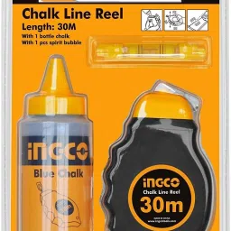 Chalk Line Reel Set 30Metre with 113g Blue Bottle Chalk & Plastic Spirit Bubble Chalk Line Reel Set 30Metre Non-magnetic Line Level-11