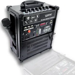 ™ Preofessional 8" Cube Amplifier with U.H.F Wireless Mic|ECHO Effect|Bluetooth| 30 W AV Power Amplifier-16