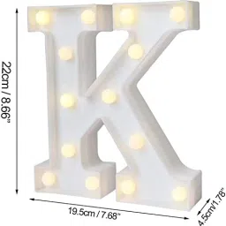 midas luxe MARQUEE LED LETTER(K) Table Lamp image 3