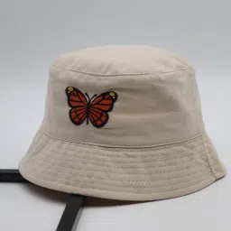 poshing butterfly cotton summer packable beach, traveling, cute bucket hat for women-image-34