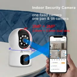 ApnaCam Smart Cam 4 MP UHD Supercam Ultra Easy Install, Night Vision WiFi Indoor Camera Security Camera image 2