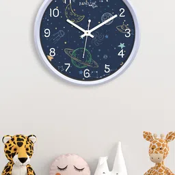 RANDOM Blue & Green Printed Contemporary Wall Clock-14
