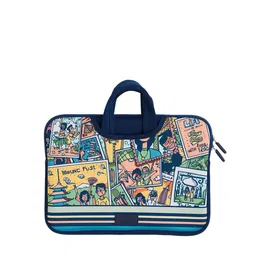 TEAL BY CHUMBAK Unisex Blue & Yellow Printed 13 Inch Laptop Sleeve-39