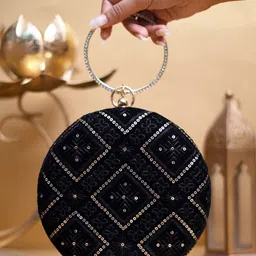 ARTKLIM Embroidered Box Clutch-20