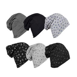 mack jonney VIMAL JONNEY Unisex Set of 6 Grey & Blue Printed Beanie image 1