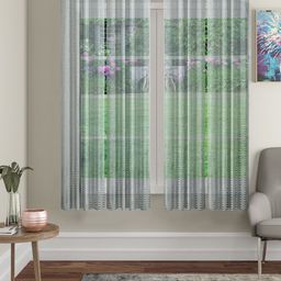 Cortina Grey Set of 4 Sheer Window Curtains-image-83
