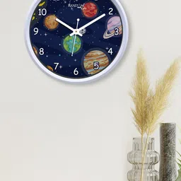 RANDOM Blue & White Printed Contemporary Wall Clock-image-33