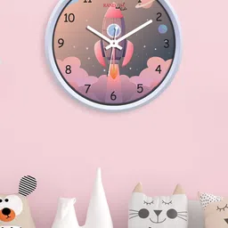 RANDOM Pink & Blue Printed 30.48 Cm Contemporary Wall Clock-36